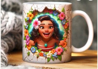 Caneca Vaiana Moana Disney ceramica