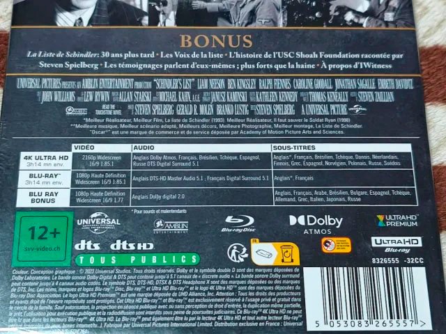 La lista de Schindler Steelbook 4k edição 30 aniv