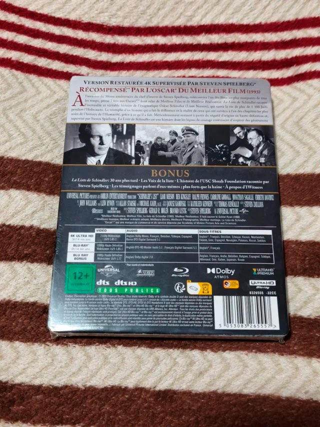 La lista de Schindler Steelbook 4k edição 30 aniv