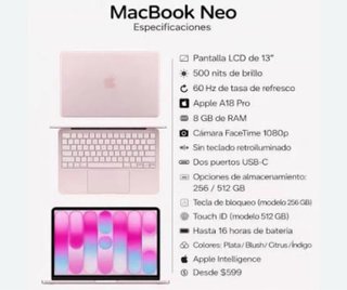 MacBook Apple Amarillo/Verde