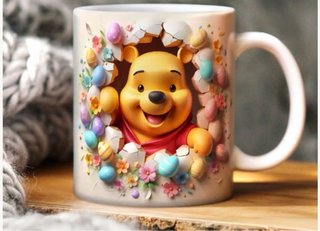 Caneca Winnie the Pooh Páscoa Disney