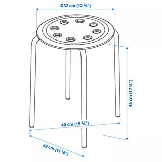 Taburete negro Marius Ikea