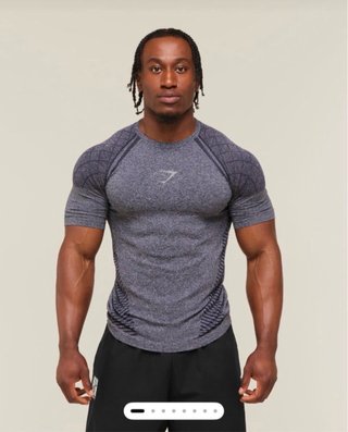 Camiseta Gymshark azul oscuro Hombre Talla L