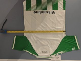 Camiseta futbol talla M Verde y Blanca