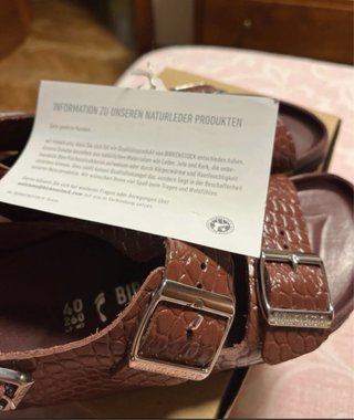 Sandalias Birkenstock Piel Talla 40 Marrón