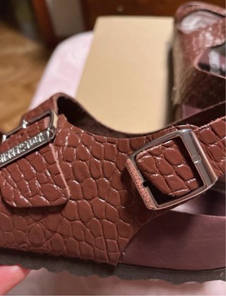 Sandalias Birkenstock Piel Talla 40 Marrón
