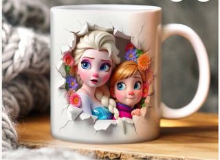 Caneca Elsa e Anna Frozen Disney