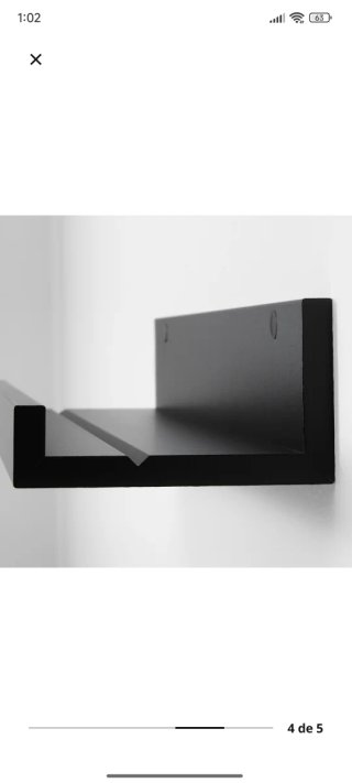 Estante negro metálico Ikea