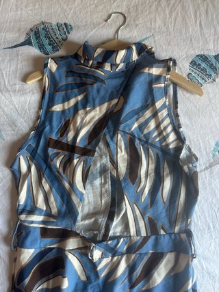 Vestito lungo fantasia foglie