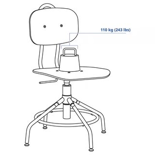 Silla KULLABERG IKEA Madera y Metal