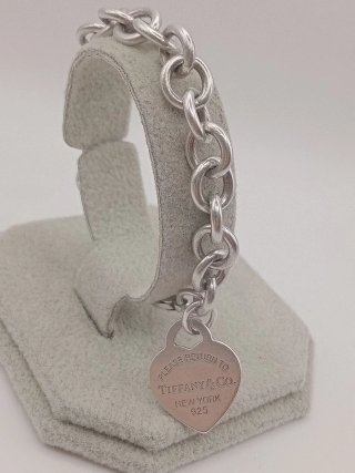 Bracciale retorno Tiffany & Co. maglia spessa cuor