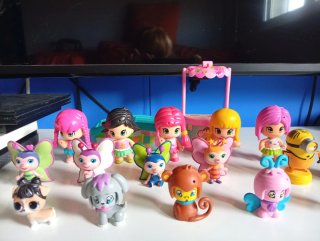 Lote 5 Muñecas Pinypon + mascotas
