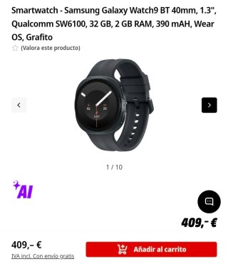 Samsung Galaxy Watch 9 2026 40mm BT NEGRO