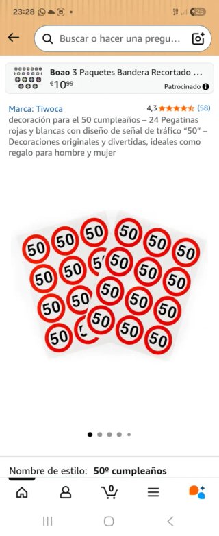 Pegatinas 50 cumpleaños tráfico
