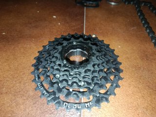 Cambio, casete, cadena y manillar ciclismo