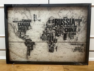 Cuadro mapa del mundo Antigüedades/ Coleccionismo