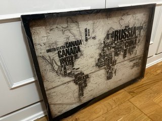 Cuadro mapa del mundo Antigüedades/ Coleccionismo
