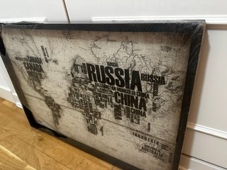 Cuadro mapa del mundo Antigüedades/ Coleccionismo