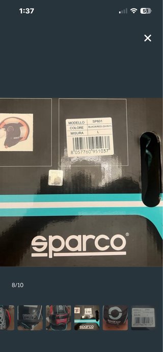 Casco Moto Sparco Talla L Nuevo