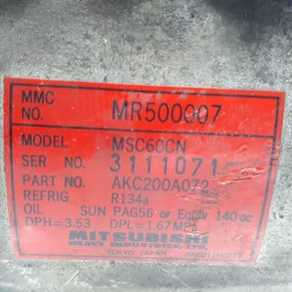COMPRESOR AIRE ACONDICIONADO MITSUBISHI MITSUBISHI COLT (CJ0) 1996-2003