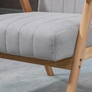 Sillón en Diseño Escandinavo Terciopelo Madera