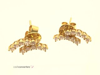 pendientes oro 18k con piedra con diamante
