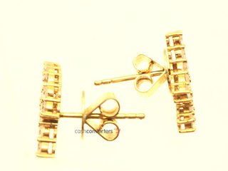 pendientes oro 18k con piedra con diamante
