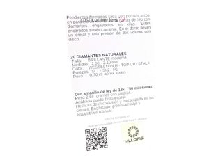 pendientes oro 18k con piedra con diamante