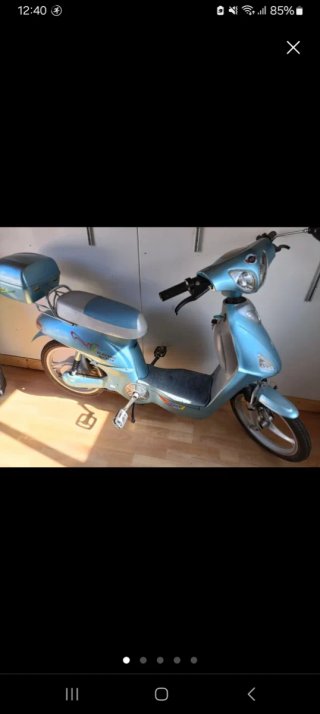 Bicicleta Eléctrica Azul
