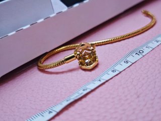 Pulsera Pandora dorada Ale s925 17 cm corazón