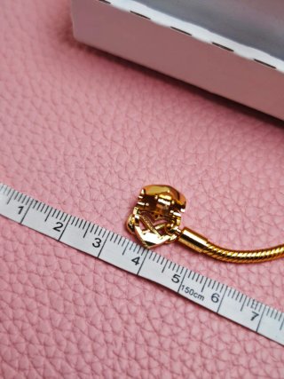 Pulsera Pandora dorada Ale s925 17 cm corazón