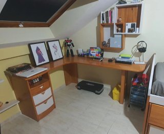 Cama juvenil con cajones y escalones