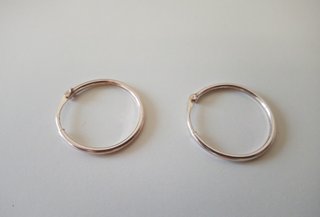 PENDIENTES DE PLATA DE LEY - AROS 1,9 CM - NUEVOS