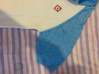 Polo Casablanca M Blanco y Azul