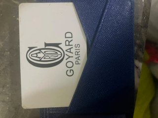 Billetera Goyard Azul y Blanca