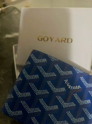 Billetera Goyard Azul y Blanca