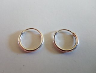 PENDIENTES DE PLATA DE LEY - AROS 9 MM - NUEVOS