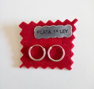 PENDIENTES DE PLATA DE LEY - AROS 9 MM - NUEVOS