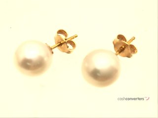 pendientes oro 18k con piedra con perla