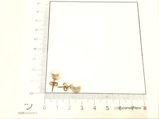 pendientes oro 18k con piedra con perla
