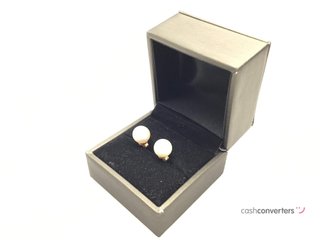 pendientes oro 18k con piedra con perla