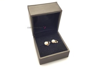 pendientes oro 18k con piedra con perla