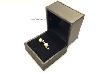 pendientes oro 18k con piedra con perla