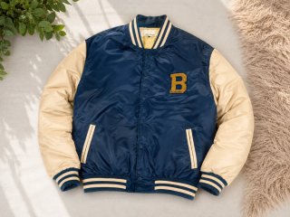 Chaqueta Blend Azul y Beige Talla M