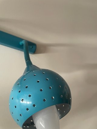 Lámpara de techo azul metálica