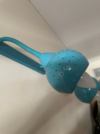 Lámpara de techo azul metálica