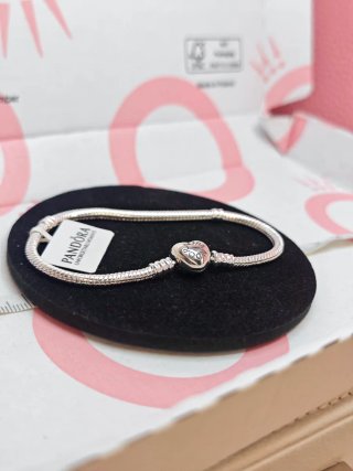 Pulsera Pandora Corazón Plata 19 cm tara