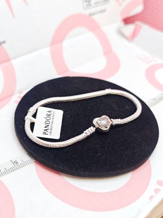 Pulsera Pandora Corazón Plata 19 cm tara