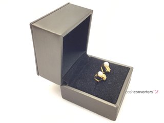 pendientes oro 18k con piedra con circonita