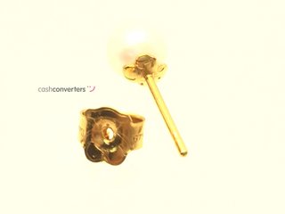 pendientes oro 18k con piedra con perla
